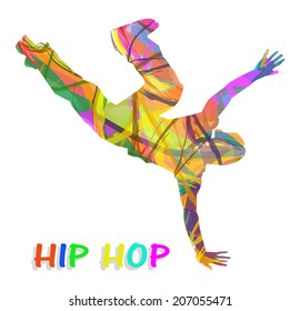 abstract hip-hop dancer