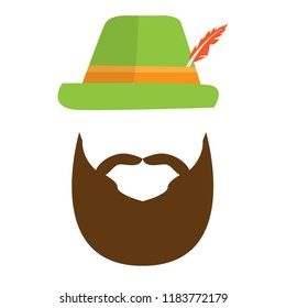 Abstract hipster avatar with oktoberfest hat