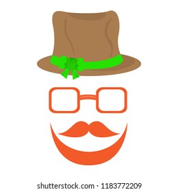 Abstract hipster avatar with oktoberfest hat