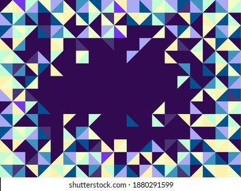 
Resumen de fondo hipster hecho de pequeños triángulos vectores de diferentes colores. Patrón geométrico para su diseño