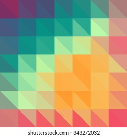 Abstract HIPSTER COLOR Geometric Triangle Low Polygonal Mosaic Background, Creative Business Design Templates. Illustration Vector
