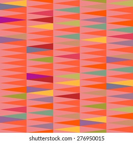 Abstract hipster geometric triangle seamless pattern in vector. Colorful endless background for wrapping paper, web design backdrop, textile, card, illustration, visual identity.