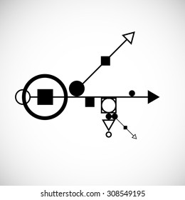 Abstract Hipster Geometrical Background . Vector .