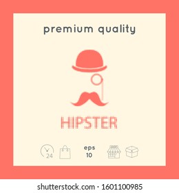 Abstract hipster halftone logo. Graphic elements for your design