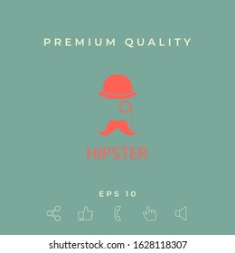 Abstract hipster halftone logo. Graphic elements for your design