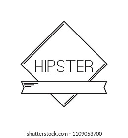 Abstract hipster label