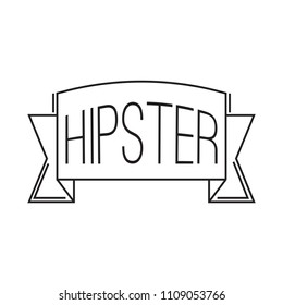 Abstract hipster label