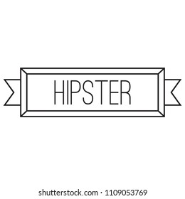 Abstract hipster label