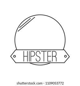 Abstract hipster label