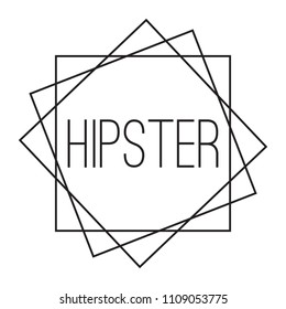 Abstract hipster label