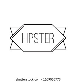 Abstract hipster label