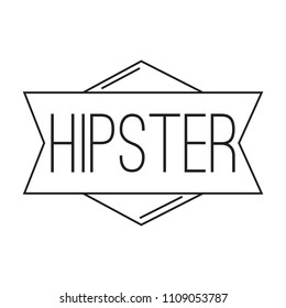 Abstract hipster label