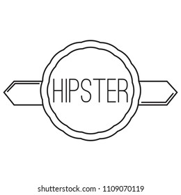 Abstract hipster label