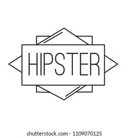 Abstract hipster label