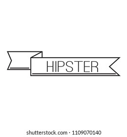 Abstract hipster label