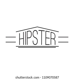 Abstract hipster label