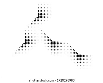 Gráficos abstractos Hipster Lineales de medio tono Fondo. Diseño de vectores .