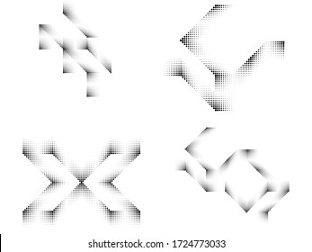 Abstract Hipster Linear halftone dots Background . Vector Design .