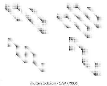 Abstract Hipster Linear halftone dots Background . Vector Design .