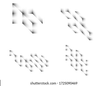 Abstract Hipster Linear halftone dots Background . Vector Design .