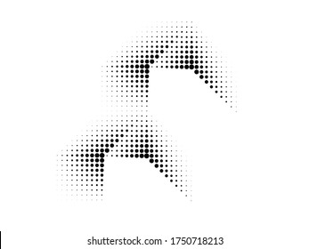 Abstract Hipster Linear halftone dots Background . Vector Design .
