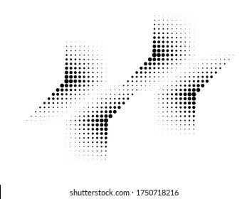 Abstract Hipster Linear halftone dots Background . Vector Design .