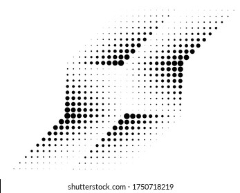 Abstrakter Hipster Linear-Halbton-Punkthintergrund . Vektordesign .