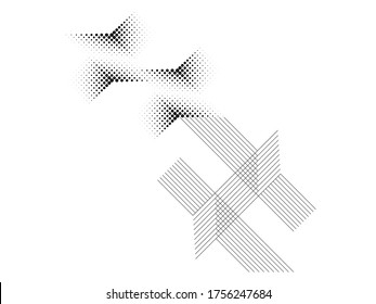 Abstract Hipster Linear halftone dots Background . Vector Design .
