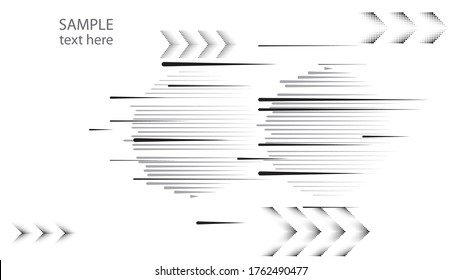 Abstract Hipster Linear halftone dots Background with arrow design elements . Vector 