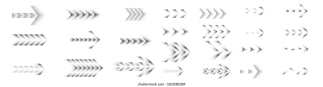 Abstract Hipster Linear halftone dots Background with arrow design elements . Vector 