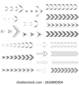 Abstract Hipster Linear halftone dots Background with arrow design elements . Vector 
