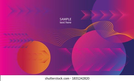 Abstract Hipster Linear halftone dots Background with arrow design elements . Vector 