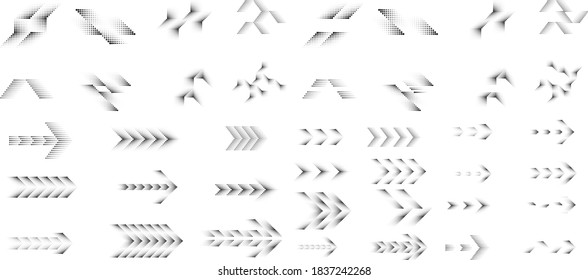 Resumen Hipster Puntos de semitono lineales Fondo con elementos de diseño de flecha . Vector 