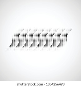 Abstract Hipster Linear halftone dots Background with design elements . Vector 