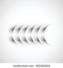 Abstract Hipster Linear halftone dots Background with design elements . Vector 