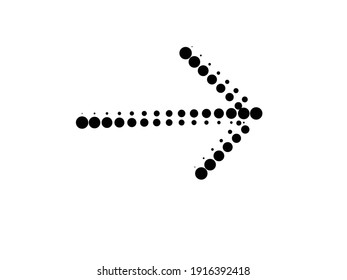 Abstract Hipster Linear halftone dots Background with arrow design elements . Vector 