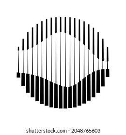 Abstract Hipster Lines Background with geometric circles . Vector Line Design . Poster template . Minimal art .
