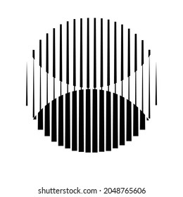 Resumen de líneas Hipster Fondo con círculos geométricos . Diseño de línea de vector . Plantilla de póster . Arte mínimo.