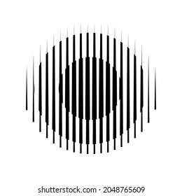 Abstract Hipster Lines Background with geometric circles . Vector Line Design . Poster template . Minimal art .