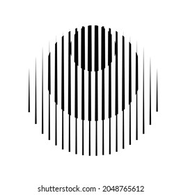 Resumen de líneas Hipster Fondo con círculos geométricos . Diseño de línea de vector . Plantilla de póster . Arte mínimo.