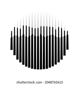Abstract Hipster Lines Background with geometric circles . Vector Line Design . Poster template . Minimal art .