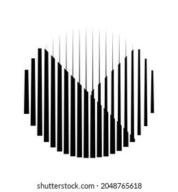 Abstract Hipster Lines Background with geometric circles . Vector Line Design . Poster template . Minimal art .