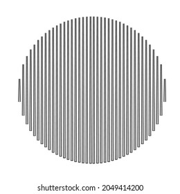 Abstrakter Hipster Linien Hintergrund mit geometrischen Kreisen . Vektorliniendesign . Poster-Vorlage . Minimale Kunst.