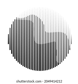 Abstract Hipster Lines Background with geometric circles . Vector Line Design . Poster template . Minimal art .