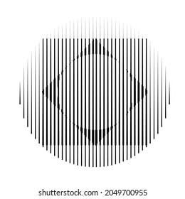 Abstract Hipster Lines Background with geometric circles . Vector Line Design . Poster template . Minimal art .