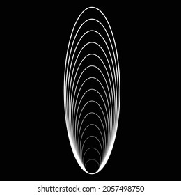 Abstract Hipster Lines Background with geometric circles . Vector ellipse Line Design . Poster template . Concentric circles logo .Minimal art .