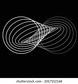 Abstract Hipster Lines Background with geometric circles . Vector ellipse Line Design . Poster template . Concentric circles logo .Minimal art .
