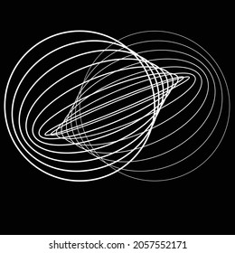 Abstract Hipster Lines Background with geometric circles . Vector ellipse Line Design . Poster template . Concentric circles logo .Minimal art .