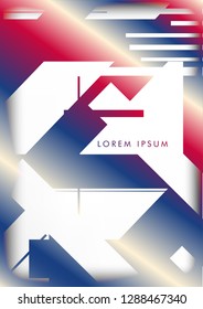 Abstract Hipster Lines Background . Vector design with a mix of colors and shapes