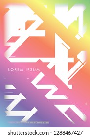 Abstract Hipster Lines Background . Vector design with a mix of colors and shapes